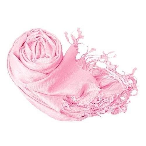 Peach Couture Women’s Pashmina Shawl Wrap – Warm Long Large Scarf for Evening Dress, Bridesmaid, Wedding & Bridal Wear - color: Baby Pink