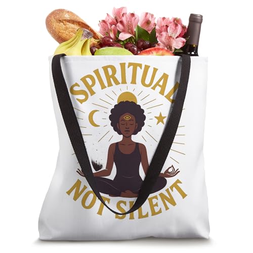 Spiritual Not Silent Woman Meditation Third Zen Yoga eye Tote Bag
