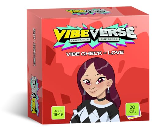 VibeVerse Slip Cards – Portable Daily Inspiration & Reflection Deck for Learning, Mindfulness, and Self-Discovery – Boost Memory, Focus, and Positive Thinking (Vibe Check - Love)