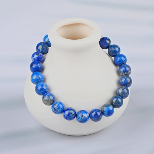LPBeads Handmade Natural Gemstone Stretch Elastic Bracelet Healing Crystal Round Stone Beads Jewelry Gifts for Women Men