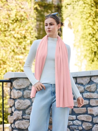 Lacretazhi Women'S Shawl Wraps Poncho Sweater Lightweight Knit Scarf With Buttons Versatile Cape Cardigan Spring Summer Fall - color: Lightpink