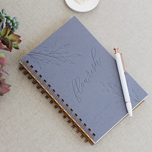 Flourish // Wellness Journal for women, Self Care Journal, Mindfulness Journal, Positivity Journal, Gratitude Journal, Daily Journal, Inspirational