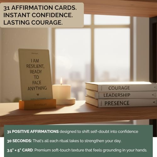 Empowerment Positive Affirmation Cards for Women - 31 Daily Affirmation Cards for Adults with Mindful Empowering Rituals for Confidence, Self-Doubt & Courage - Self Care Womens Birthday Gifts Unique - style: Empowerment Affirmation Cards
