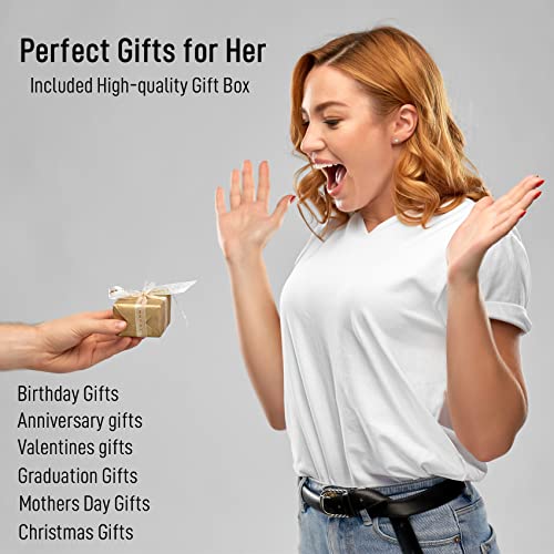 RIMRIVA 18K Gold-plated Bracelets for Women Friendship Love Bangle Bracelets Stainless Steel Bracelet Jewelry Birthday Gifts for Women Stocking Stuffers