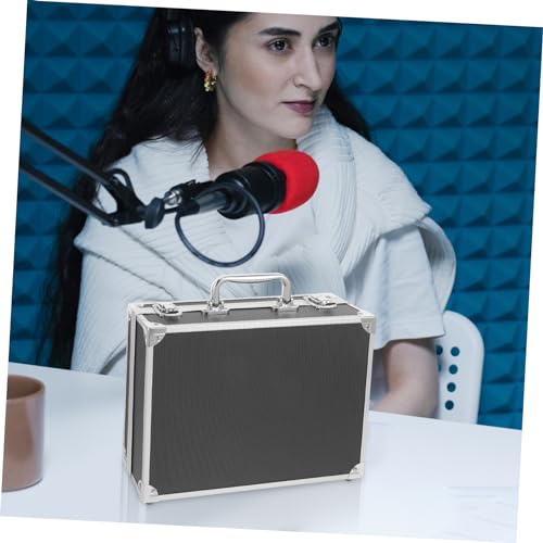 Portable Aluminum Alloy Briefcase with Padded Interior for Safe Storage of Instruments and Tools Lightweight Design for Easy Transportation for Office and Home Use