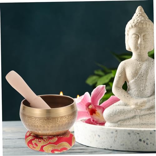 1set Sound Singing Bowl for Meditation and Mindfulness Includes Wooden Rod and Washer for Sound Therapy and Relaxation