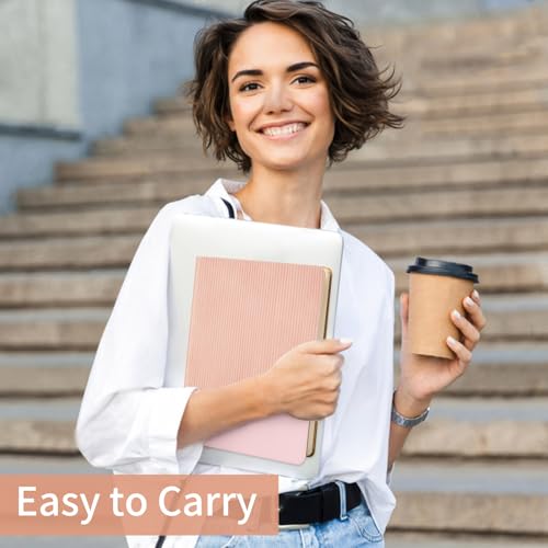 Lined Journal Notebook for Work College Ruled Note Book 5.79"x8.27" A5 PU Leather Daily Journaling 216 Pages for Women Men Writing Home School Supplies Business (Pink) - color: 05-Pink-1pack, style: A5 Lined 216pages