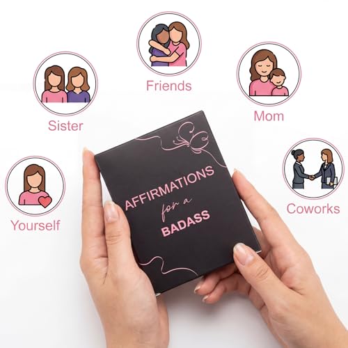 Thboxes 52 Affirmation Cards for Women - Inspirational Gifts, Birthday or Recovery Gifts, Burnout Support & Life Transition Tool, 400gsm Thick Matte Cards, Rounded Edges, for Meditation or Journaling