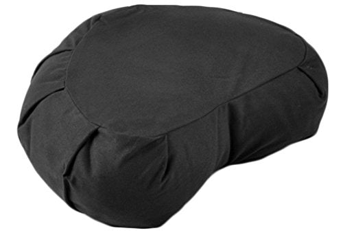 YogaAccessories Crescent Cotton Zafu Meditation Cushion - color: Black