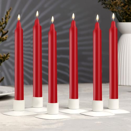 24 Pack Red Spell Chime Candles – Premium Mini Unscented Taper Candles for Rituals, Prayer, Meditation, Altar, Spells – 4" Tall – Ideal for Witches & Spiritual Practices - color: Red
