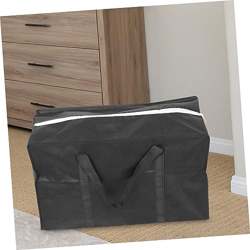 NOLITOY Folding Large Storage Bag for Clothes and Comforters Durable Non-woven Multi-purpose Travel and Household Packing Black Great for Moving and Organization
