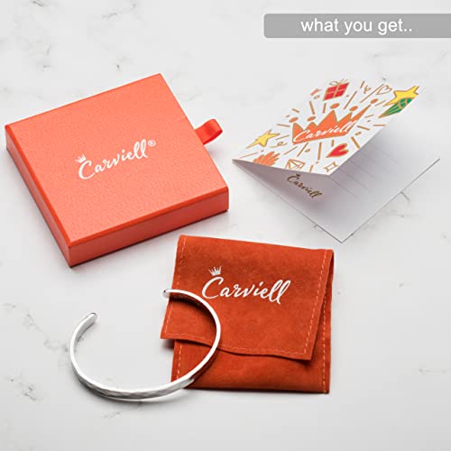 Carviell Bracelet - Gifts for Women – Inspirational, Friendship, Love, Mom, Daughter, Sister, Christian, Graduation, Memorial & Wedding Gifts – 100+ Phrases – Stainless Steel, Gift-Ready - style: SISTER'S Gift - There is no better friend than a sister, an