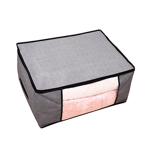 ABOOFAN 2pcs Non-woven Fabrics Storage Bags Foldable Quilt Storage Bag for Clothes and Bedding Light Grey Organizer Capacity for Home