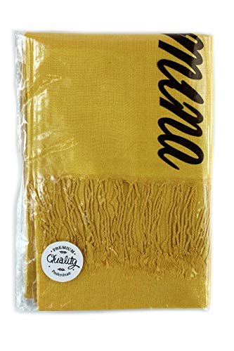 PASKMLNA Paisley Jacquard Pashmina Shawl Wrap Scarf Stole - color: Gold