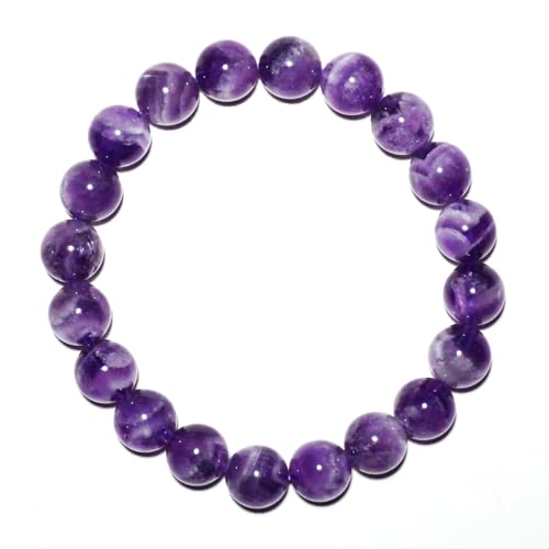 Single-pack of pure gemstone bracelets… - color: Amethyst-10mm