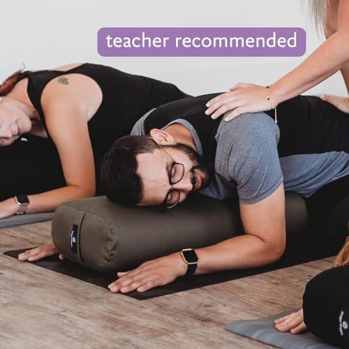 Hugger Mugger Standard Yoga Bolster - Firm, Supportive, Handmade, Durable - color: Plum