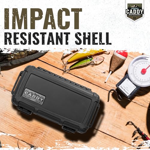 Waterproof Storage Case 1.2 L Capacity – Heavy-Duty Gear Box with Foam, Carabiner & Lanyard – Crushproof, Airtight Outdoor Container for Camping, Hiking, Fishing - color: Black
