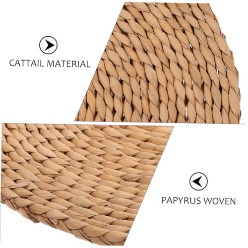 Woven Round Meditation Cushion Floor Pillow Thick Genuine Straw Pad 1.5cm Thick 40cm Diameter Indoor Seating Cushion for Yoga and Meditation