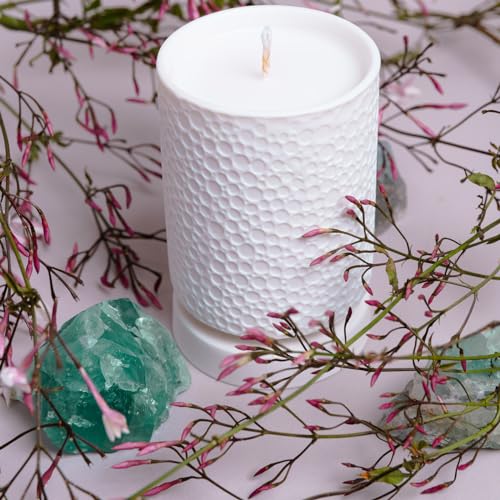 Van Dang Crystal Stone Meditation Set Flourite | Diffuser Oil Dropper Aromatherapy | Luxury Spiritual Home Decor Fragrance Gift Notes of Basil, Ambrette, Pepper, Clary Sage, Mimosa, Sandalwood (Veldt) - color: Veldt
