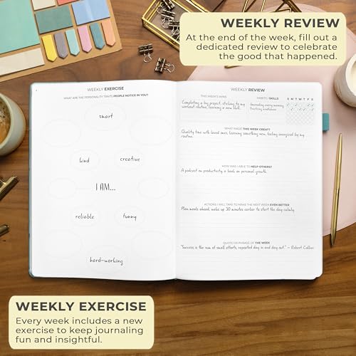 Clever Fox Gratitude Journal Large – Happiness, Positivity & Affirmation Journal – Inspirational Daily Notebook, 3 Months, 8.3x11” (Aquamarine) - color: Aquamarine, size: A4 (8.5" x 11")