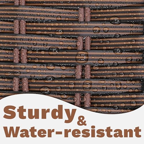 myHomeBody Wicker Basket With 3 Compartments, For Toilet Tank Paper Rolls, Hand Woven Bathroom Countertop Organizer, Bedroom Organization, 1pc, Dark Walnut - color: Dark Walnut