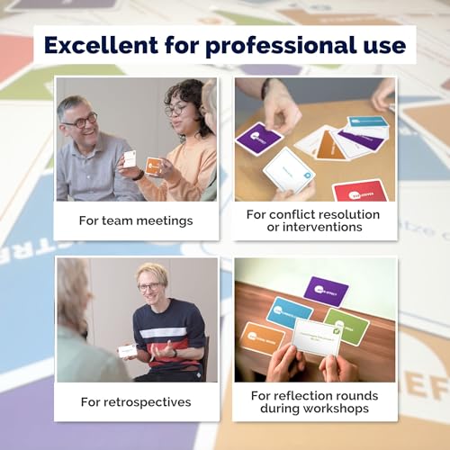 metaFox "Speak Up Card Deck for Teams - 60 Motivational and Inspirational Cards, Affirmation and Mindfulness Cards, Coaching Materials for Honest Conversations (English)