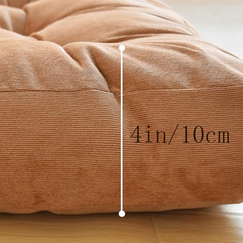 Square Meditation Pillow, Large Floor Pillow Cushion,Solid Thick Tufted Seat Cushion Janpanese Quilted Chair Mat for Balcony Bedroom Tatami Living Room(55x55cm, G) - color: G