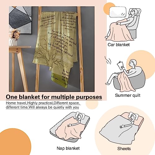 AMITAYUS Tree Healing Scripture Bible Verse Fleece Throw Sympathy Prayer Blanket Religious Christian Inspirational Gifts for Women Friends - 50''x60'' - color: Tree Healing Scriptures Prayer, size: Medium 60"x50
