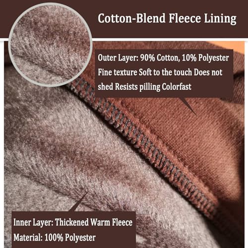 Winter Meditation Robe Buddhist Hooded Cloak Capes Warm Fleece Lined Oversize Coat with Pockets - color: Coffee, size: Large
