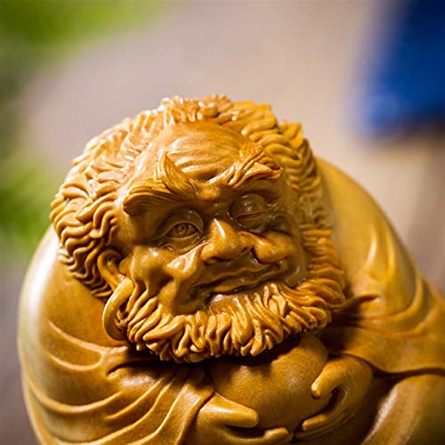 Weiping - Creative Design Buddha Wood Carving Zen Statue Feng Shui Meditation Desktop Decoration Home Decoration Indoor Statue