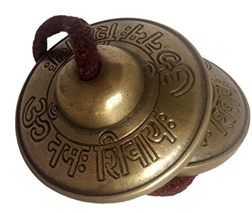 Tingsha Om Namah Shivaya Tibetan Meditation Bells Chimes (2.25")