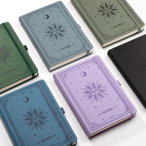 EMSHOI A5 Notebook Blank Journal - 320 Pages, 100gsm Thick Paper, Hardcover Leather, Art Sketchbook for Drawing, Unlined, Plain Sketch Book for Women Men Work Writing, 14.5 x 21cm, Light Green