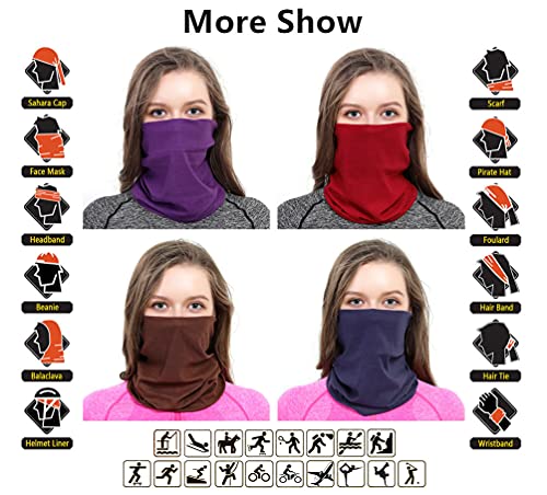 Headband Neck Gaiter Head Wrap Headwear Face Mask Magic Scarf Bandana for Men and Women - color: 6pc.solid Color Series.3