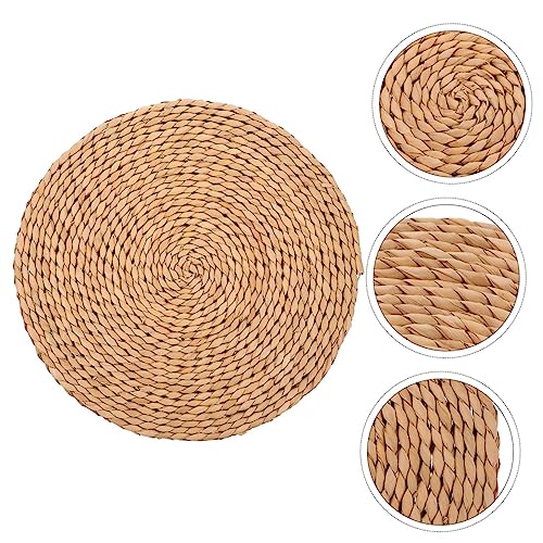 Cabilock Front Door Woven Mat Thick Decorative Meditation Cushion for Indoor Seating Natural Straw Yoga Floor Pad for Meditation and Relaxation