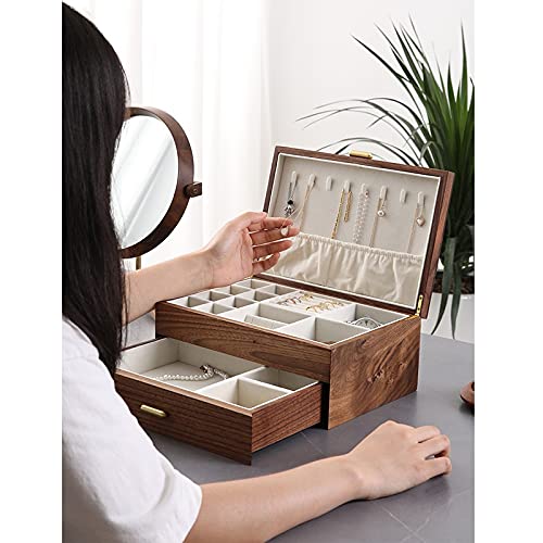 Wooden Storage Box with Lid Organizer Handmade Craft Jewelry Case Wooden Box