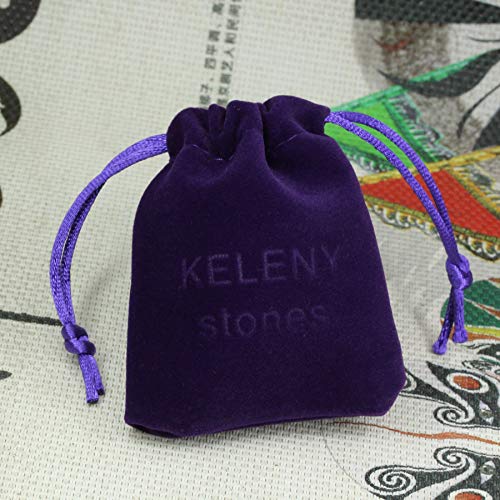 Keleny Gem Semi Precious Gemstones 4mm Round Beads Crystal Stretch Bracelet 7 Inch Unisex - color: Blue Spot Jasper