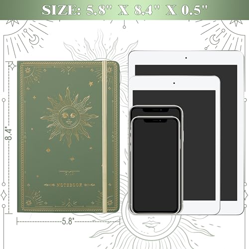 Artfan Ruled Notebook/Journal ā Premium Thick Paper Faux Leather Classic Writing Notebook with Pocket + Page Dividers Gifts, Banded, Large, 144 Pages, Hard Cover, Lined (5.8 x 8.4) - Green - color: GREEN13