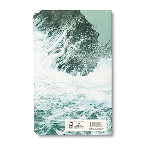 Compendium Softcover Journal - Taste the beauty of the wild. – A Write Now Journal with 128 Lined Pages, 5″W x 8″H - color: Wild Ocean Blue