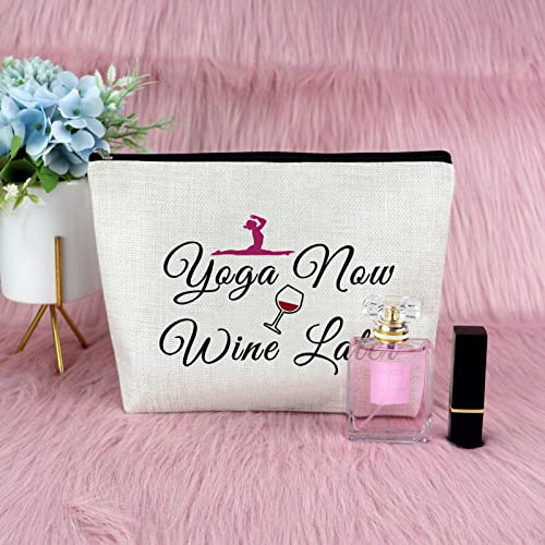 Sfodiary Yoga Lover Gifts for Women Makeup Bag Gift for Yoga Instructor Meditation Present for Sister Friends Birthday Christmas Graduation Present Novelty Zipper Cosmetic Travel Pouch