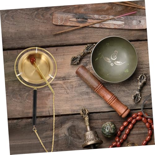 Buddhist Hand Bell for Meditation Brass Yin Qing Adornment Sound for and Rituals Design for Prayers Comfortable Grip for Mindfulness Practices