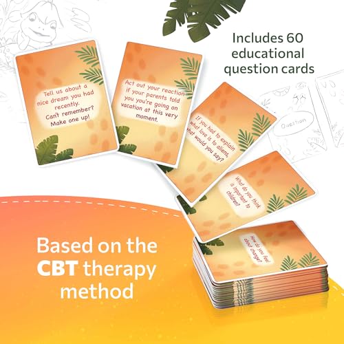 Mindful Land Mindfulness Cards for Kids - Positive Affirmations Cards for Kids & CBTrip Therapy Game for Kids, Counseling Game, Exploring Thoughts and Feelings Through Imagination
