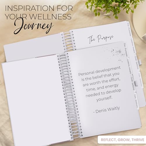 Gratitude & Wellness Daily Journal Bundle 90-Day Guided Self-Care & Reflection Planners for Mindfulness, Positivity & Goal Setting with Prompts - White Color