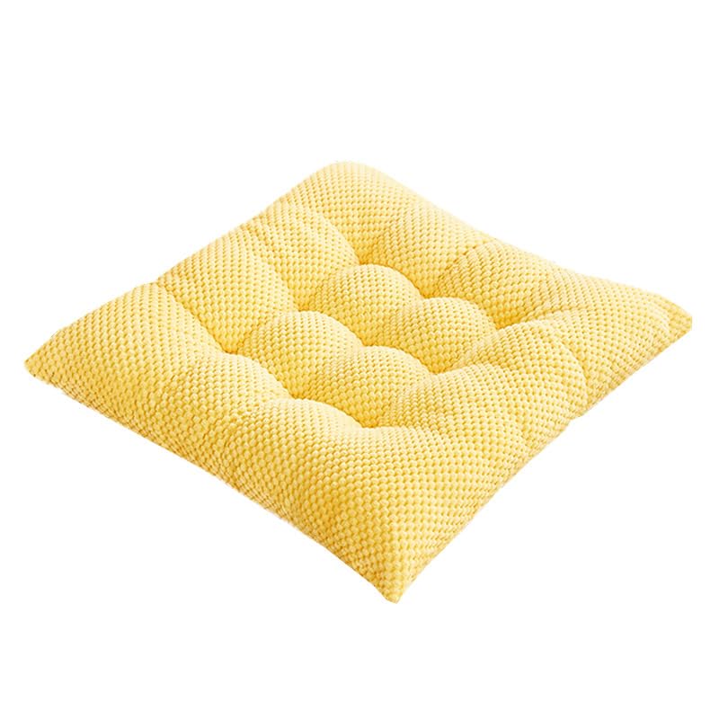 Meditation Floor Pillow, Square Large Pillows Seating for Adults, Floor Cushion for Living Room, Yellow 16x16 Inch