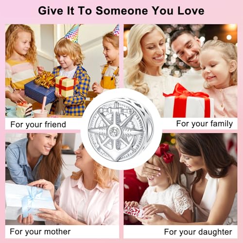 Prayer Cross Elephant Airplane Suitcase Charm 925 Sterling Silver Charms fits for Bracelets Necklace Pendant Bead Charms Jewelry Gift for Women Family - color: Anchor Charm