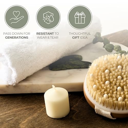 Abundantly Made Co. 7-Piece Lymphatic Drainage Massage Kit | Dry Brush, Wooden Paddle, Rope Roller, Jade Gua Sha, Silicone Cup, Linen Bag & E-Book | Wood Therapy, Maderoterapia & Body Sculpting Tools