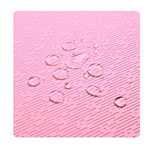 Hatha Yoga Extra Thick TPE Yoga Mat - 72"x 32" Thickness 1/2 Inch -Eco Friendly SGS Certified - With High Density Anti-Tear Exercise Bolster For Home Gym Travel & Floor Outside - color: Pink/Blue