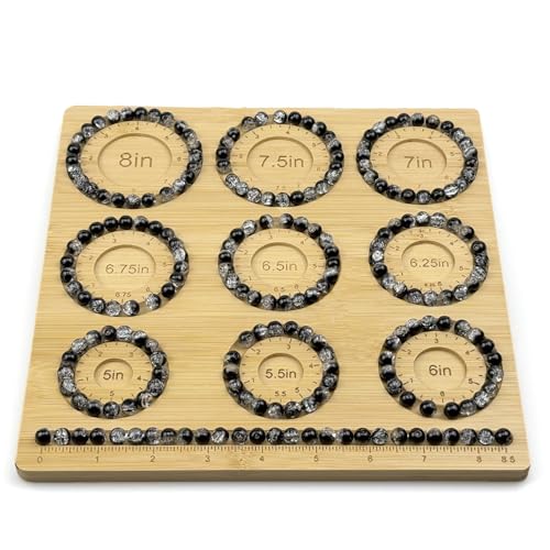 Petoysoso Bead Boards for Jewelry Making, Bamboo Beading Board for Jewelry Bracelet Making, Bracelet Bead Board, Bracelet Bead Board for Bracelet, Jewelry Making Supplies,Bracelet Tray 5"- 8"