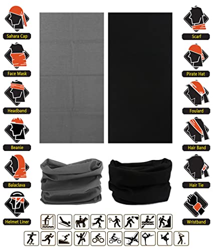 Headband Neck Gaiter Head Wrap Headwear Face Mask Magic Scarf Bandana for Men and Women - color: 6pc.solid Color Series.2