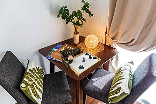 Artcome Japanese Zen Sand Garden for Desk with Rake, Stand, Rocks and Mini Furnishing Articles - Office Table Accessories, Mini Zen Sand Garden Kit - Meditation Gifts - size: Style 2