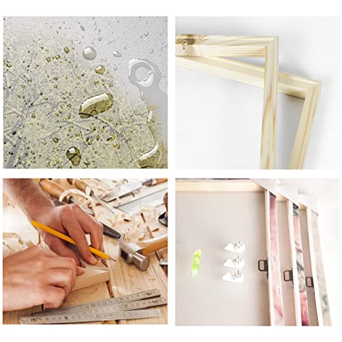 Nachic Wall Zen Pictures Wall Art Still Life Spa Stone Green Bamboo White Frangipani Flower Photo Prints on Canvas Spa Massage Treatment Painting for Bedroom Bathroom Decoration Ready to Hang